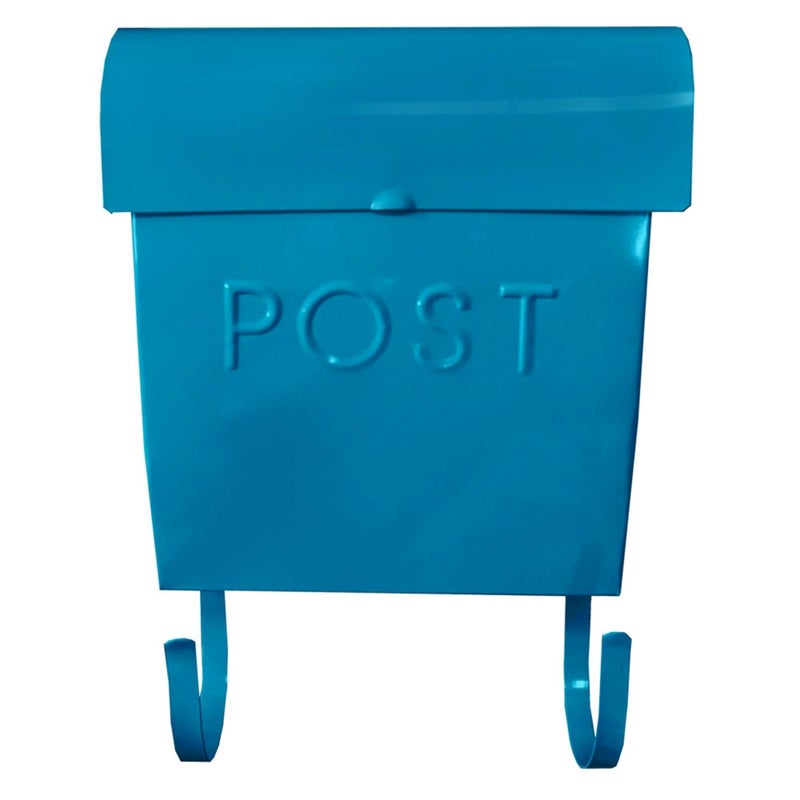 NACH Euro Series Modern Mailbox, Decorative Mail Holder, Wall Mount Mailboxes for Outside, Rust Resistant Galvanized Metal Mailbox, 12" x 11" x 4.5", Turquoise, MB-44794 - Image 1
